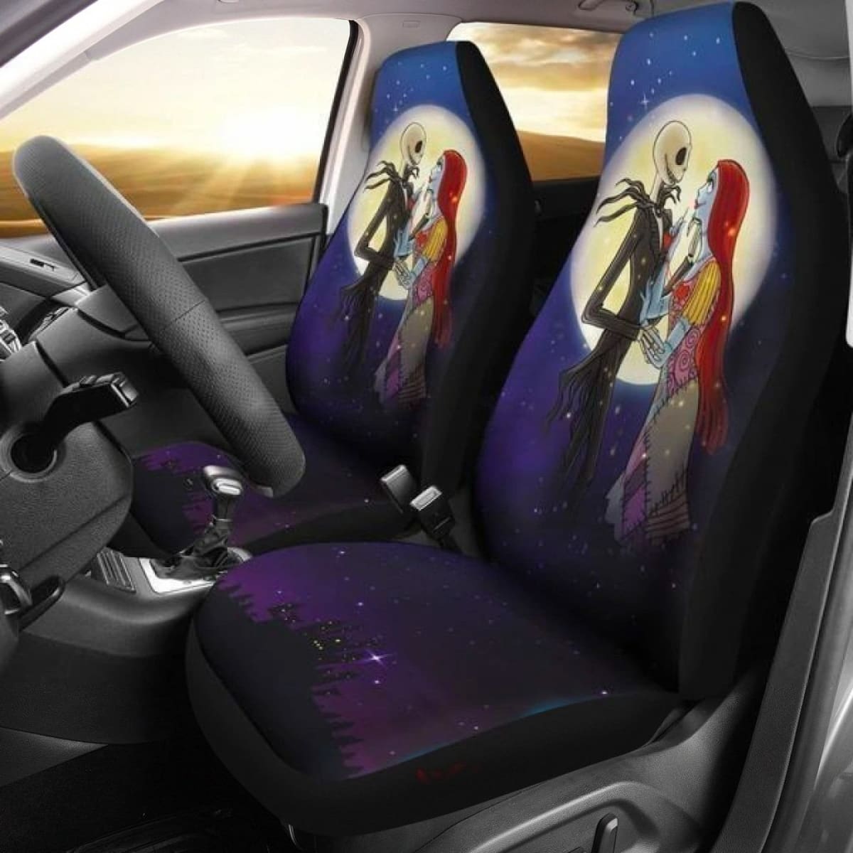 Nightmare Before Christmas Car Seat Covers Jack & Sally 5 Universal Fit 194801