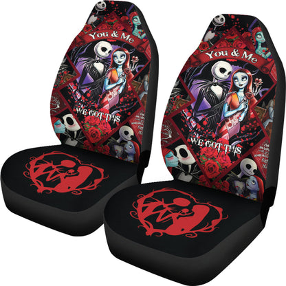 Nightmare Before Christmas Car Seat Covers Jack Skellington Loves Sally Car Accessories Ci220930-11