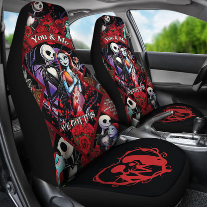 Nightmare Before Christmas Car Seat Covers Jack Skellington Loves Sally Car Accessories Ci220930-11