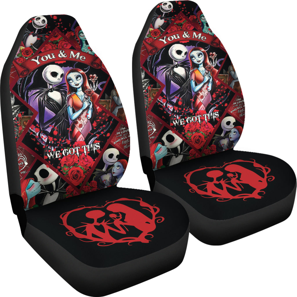 Nightmare Before Christmas Car Seat Covers Jack Skellington Loves Sally Car Accessories Ci220930-11
