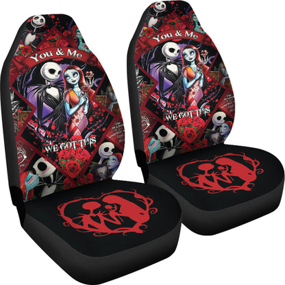 Nightmare Before Christmas Car Seat Covers Jack Skellington Loves Sally Car Accessories Ci220930-11