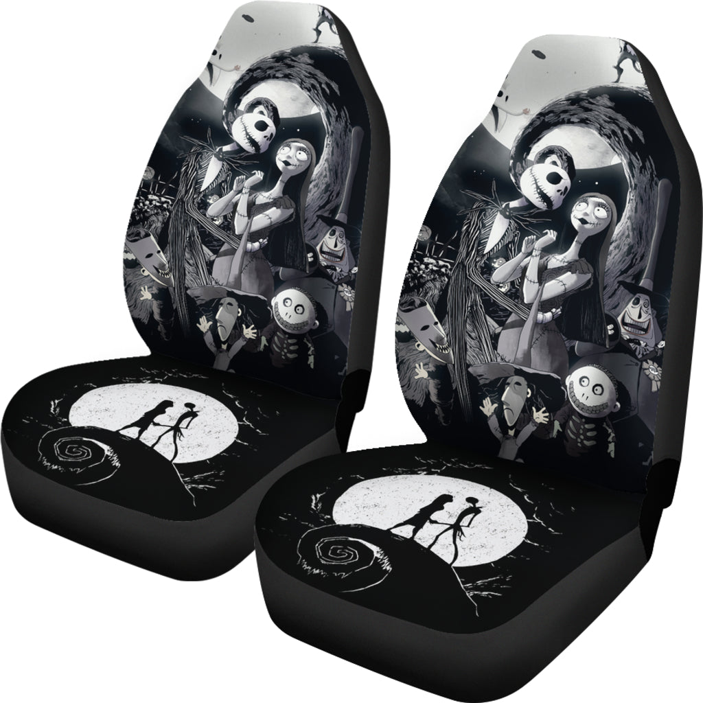 Nightmare Before Christmas Car Seat Covers Jack Skellington Loves Sally Car Accessories Ci220930-07