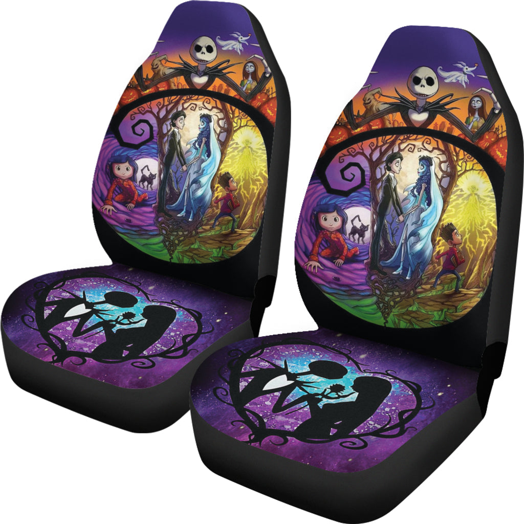 Nightmare Before Christmas Car Seat Covers Tim Burton Jack Sally Car Accessories Ci220930-03