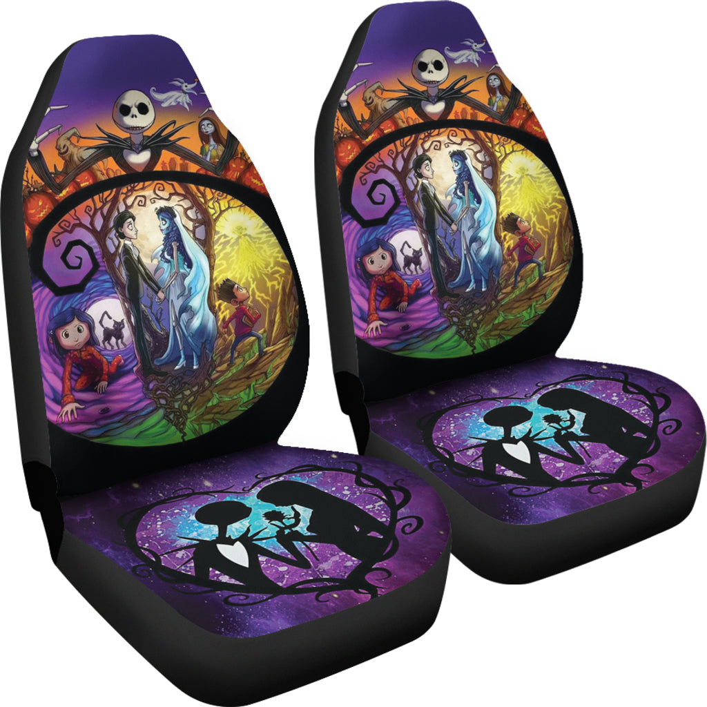 Nightmare Before Christmas Car Seat Covers Tim Burton Jack Sally Car Accessories Ci220930-03