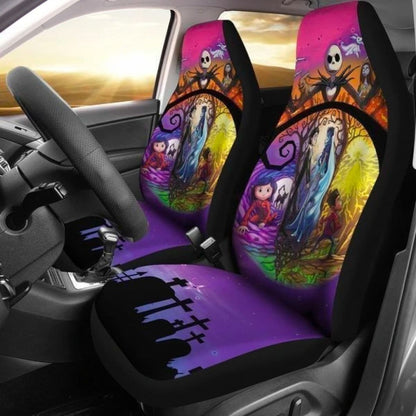 Nightmare Before Christmas Car Seat Covers 2 Universal Fit 194801