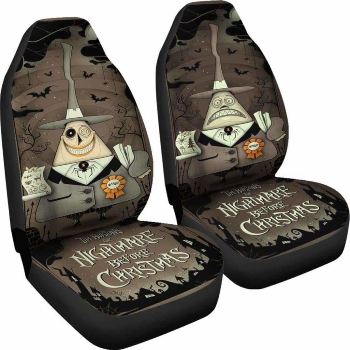 Nightmare Before Christmas Car Seat Covers 3 Universal Fit 051012