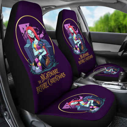 Nightmare Before Christmas Cartoon Car Seat Covers - Beautiful Sally Sitting With Her Cat Seat Covers Ci101401