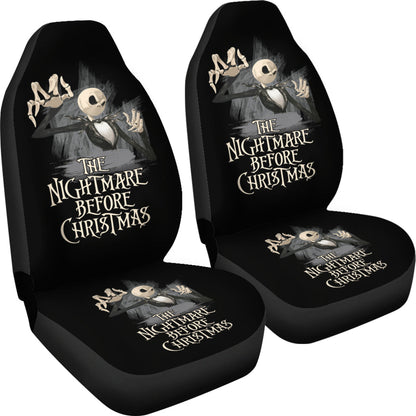 Nightmare Before Christmas Cartoon Car Seat Covers - Evil Jack Skellington Hand Grabbing Seat Covers Ci100901