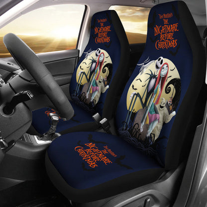Nightmare Before Christmas Cartoon Car Seat Covers | Jack And Sally With Villains Oogie Boogie Seat Covers Ci092502