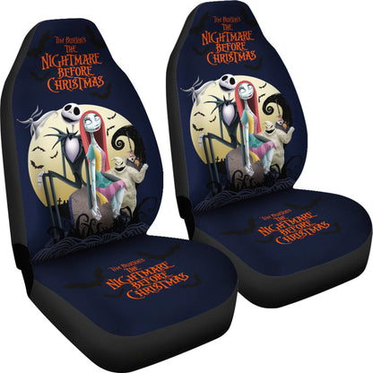 Nightmare Before Christmas Cartoon Car Seat Covers | Jack And Sally With Villains Oogie Boogie Seat Covers Ci092502