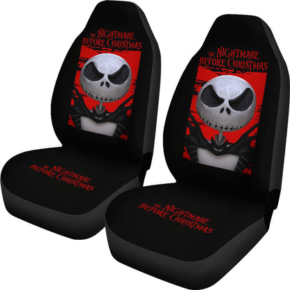 Nightmare Before Christmas Cartoon Car Seat Covers - Jack Skellington Funny Serious Face Seat Covers Ci101103