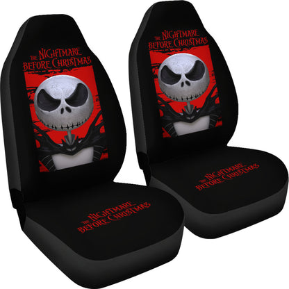 Nightmare Before Christmas Cartoon Car Seat Covers - Jack Skellington Funny Serious Face Seat Covers Ci101103