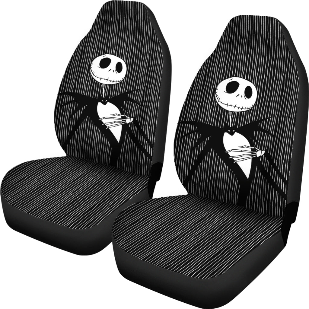 Nightmare Before Christmas Cartoon Car Seat Covers | Jack Skellington Portrait Introduction Seat Covers Ci100703