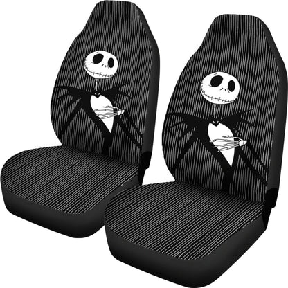 Nightmare Before Christmas Cartoon Car Seat Covers | Jack Skellington Portrait Introduction Seat Covers Ci100703