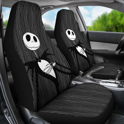 Nightmare Before Christmas Cartoon Car Seat Covers | Jack Skellington Portrait Introduction Seat Covers Ci100703