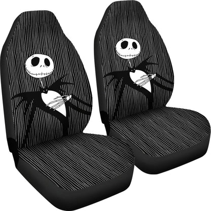 Nightmare Before Christmas Cartoon Car Seat Covers | Jack Skellington Portrait Introduction Seat Covers Ci100703