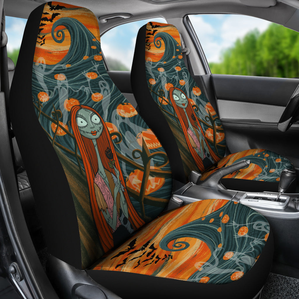 Nightmare Before Christmas Cartoon Car Seat Covers - Sally And The Death Sea Wave Seat Covers Ci093004