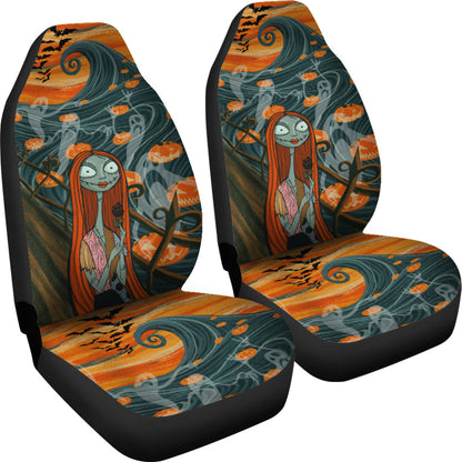 Nightmare Before Christmas Cartoon Car Seat Covers - Sally And The Death Sea Wave Seat Covers Ci093004