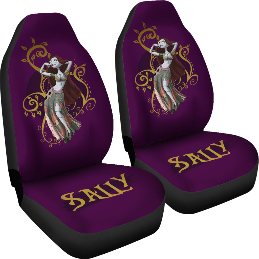 Nightmare Before Christmas Cartoon Car Seat Covers - Sexy Sally Dancing Dark Purple Seat Covers Ci101504