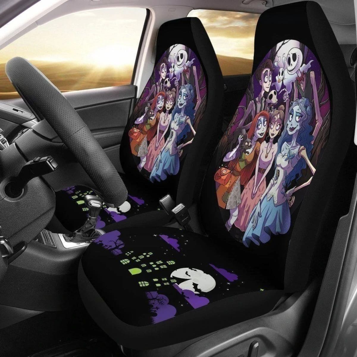 Nightmare Before Christmas & Corpse Bride Car Seat Covers Universal Fit 194801