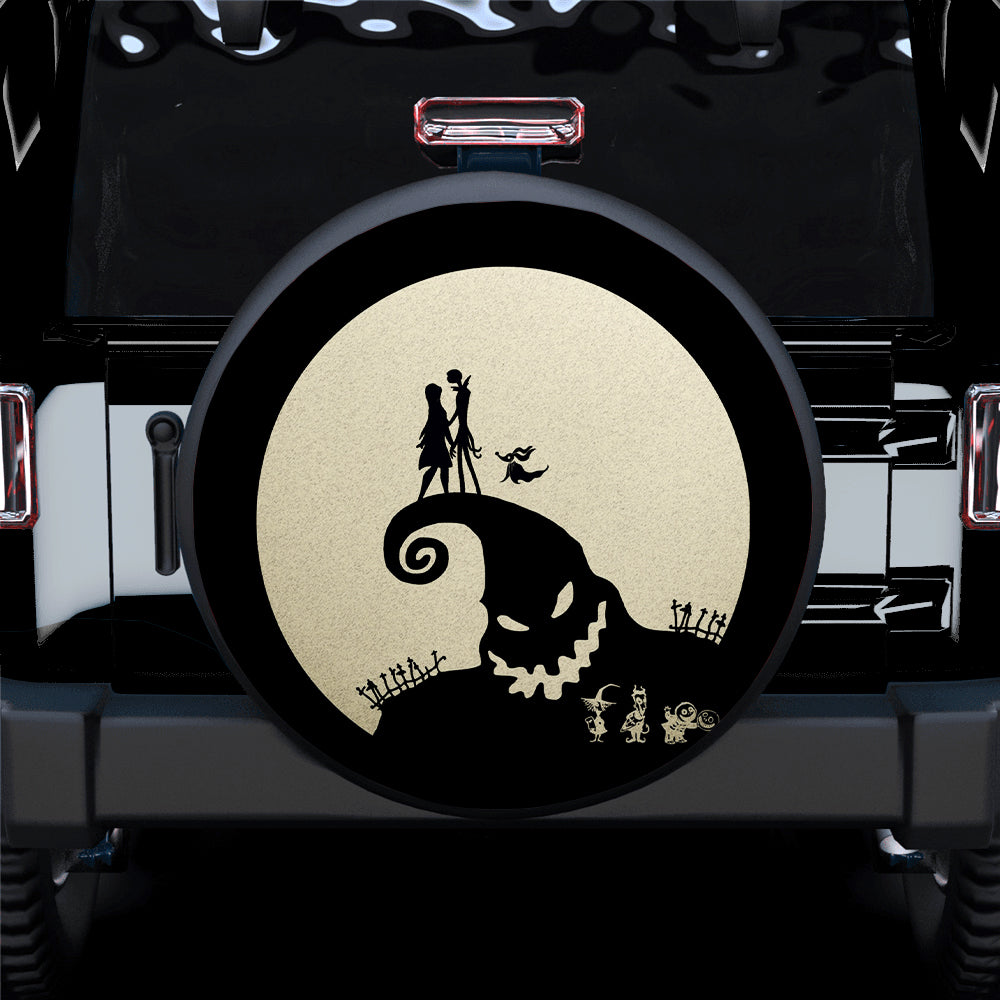 Nightmare Before Christmas Cream Car Spare Tire Cover