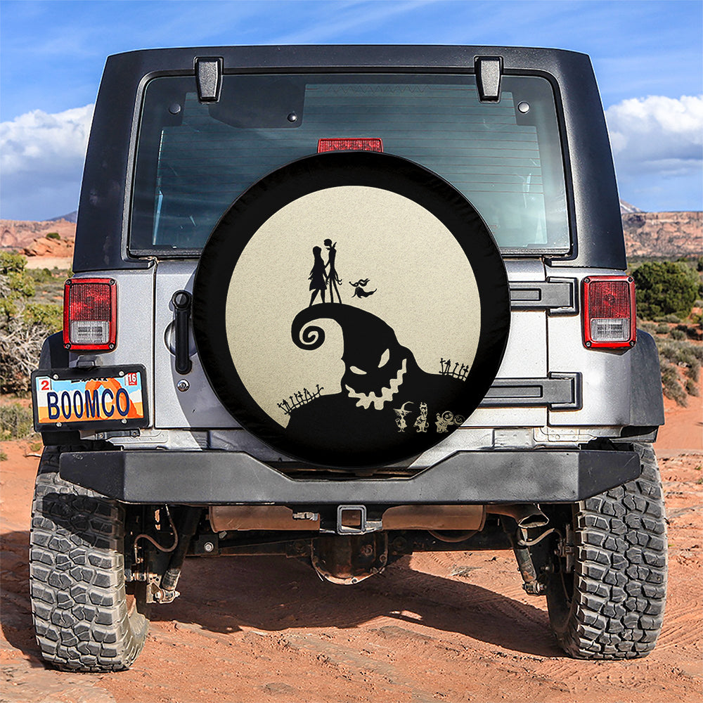 Nightmare Before Christmas Cream Car Spare Tire Cover
