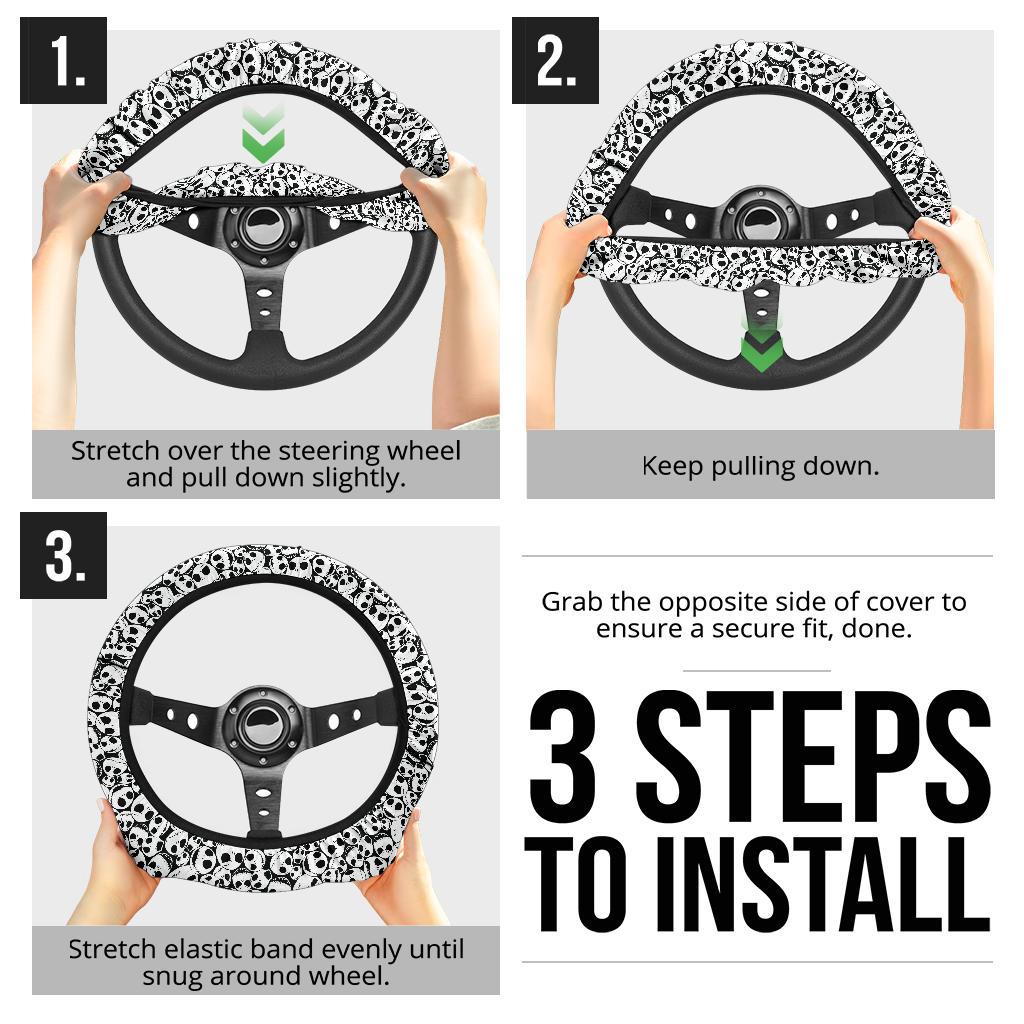 Nightmare Before Christmas Custom Car Steering Wheel Cover