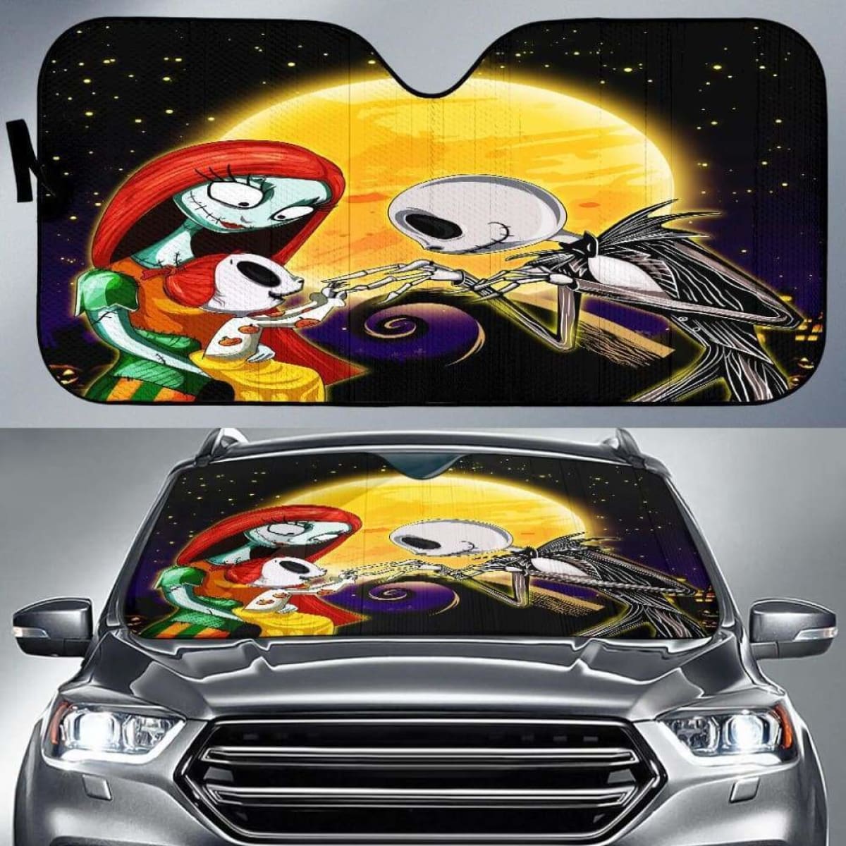 Nightmare Before Christmas Family Car Auto Sun Shades Universal Fit 051312