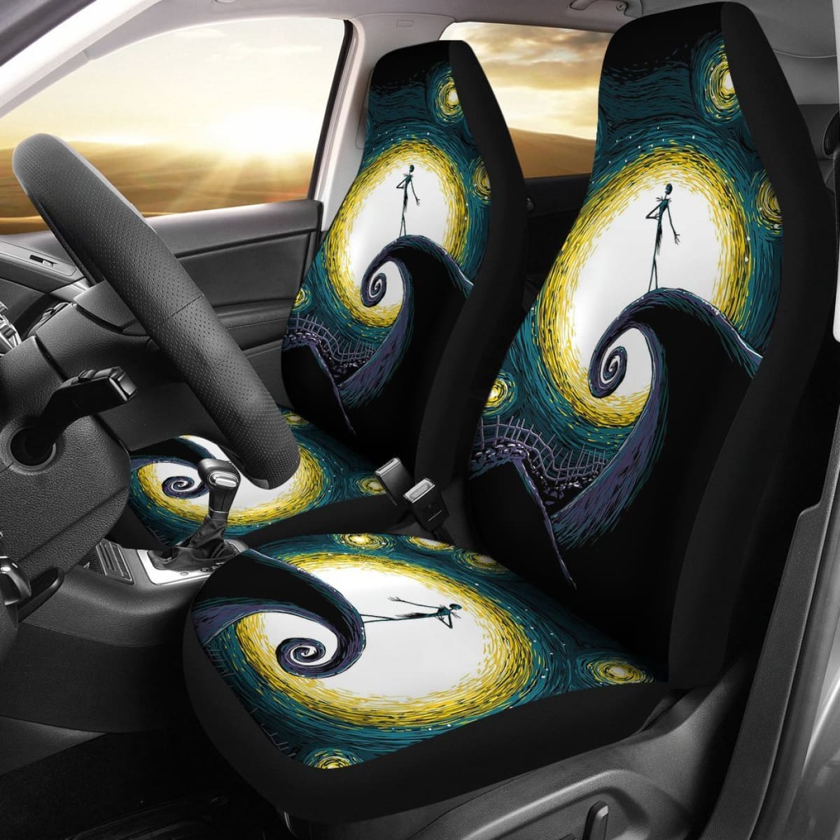 Nightmare Before Christmas Fan Gift Car Seat Cover Universal Fit 210212