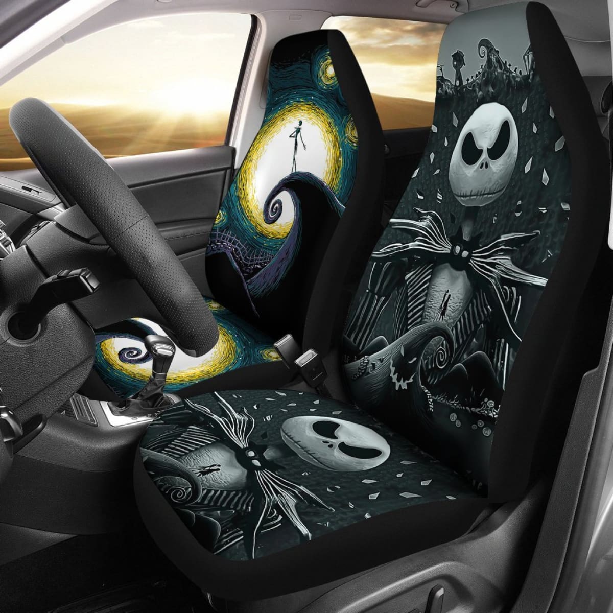 Nightmare Before Christmas Fantasy Car Seat Cover Universal Fit 210212