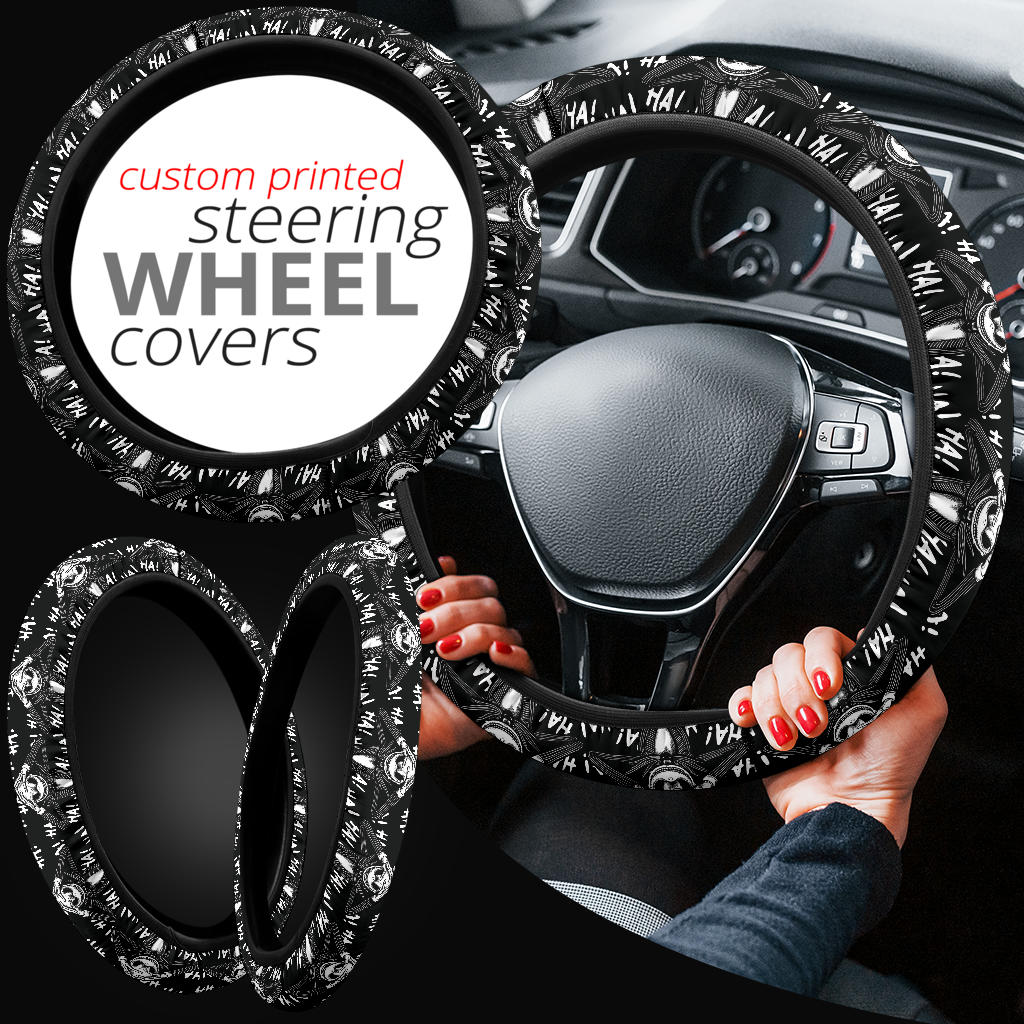Nightmare Before Christmas Haha Premium Custom Car Steering Wheel Cover