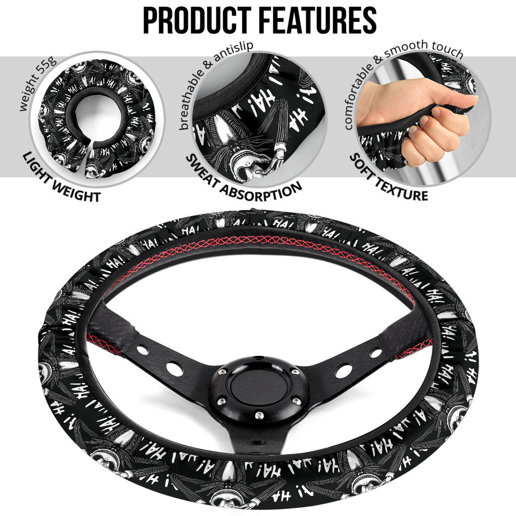 Nightmare Before Christmas Haha Premium Custom Car Steering Wheel Cover