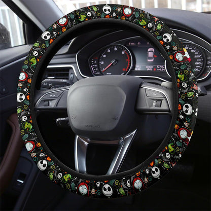 Nightmare Before Christmas Jack And Sally Custom Car Steering Wheel Cover