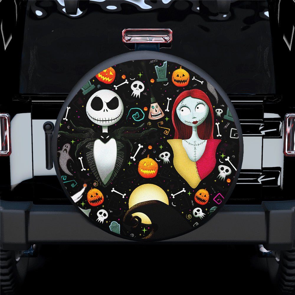 Nightmare Before Christmas Jack And Sally Spare Tire Cover