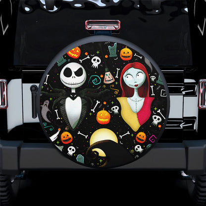 Nightmare Before Christmas Jack And Sally Spare Tire Cover