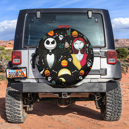 Nightmare Before Christmas Jack And Sally Spare Tire Cover