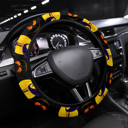 Nightmare Before Christmas Jack Face Smile Premium Car Steering Wheel Cover