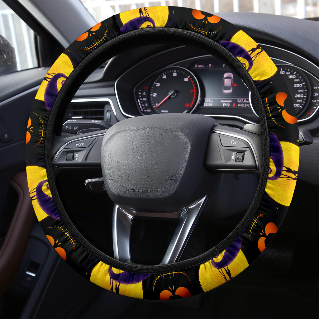 Nightmare Before Christmas Jack Face Smile Premium Car Steering Wheel Cover