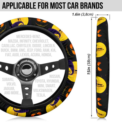 Nightmare Before Christmas Jack Face Smile Premium Car Steering Wheel Cover