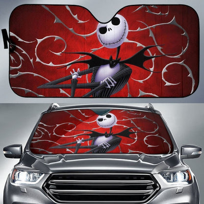Nightmare Before Christmas Jack Red Auto Sun Shades Lt02 Universal Fit 111204