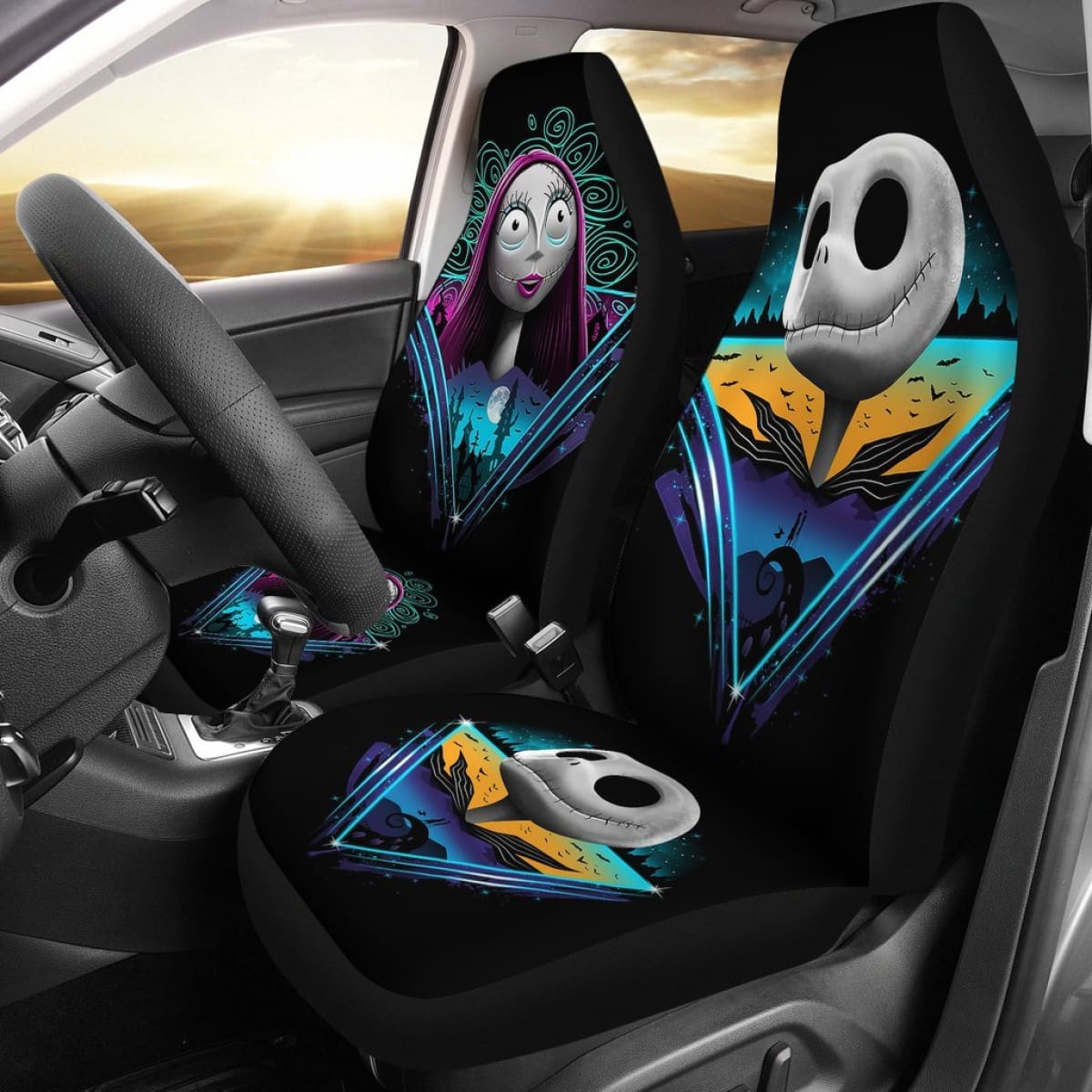Nightmare Before Christmas Love Fan Art Car Seat Cover Right Universal Fit 210212