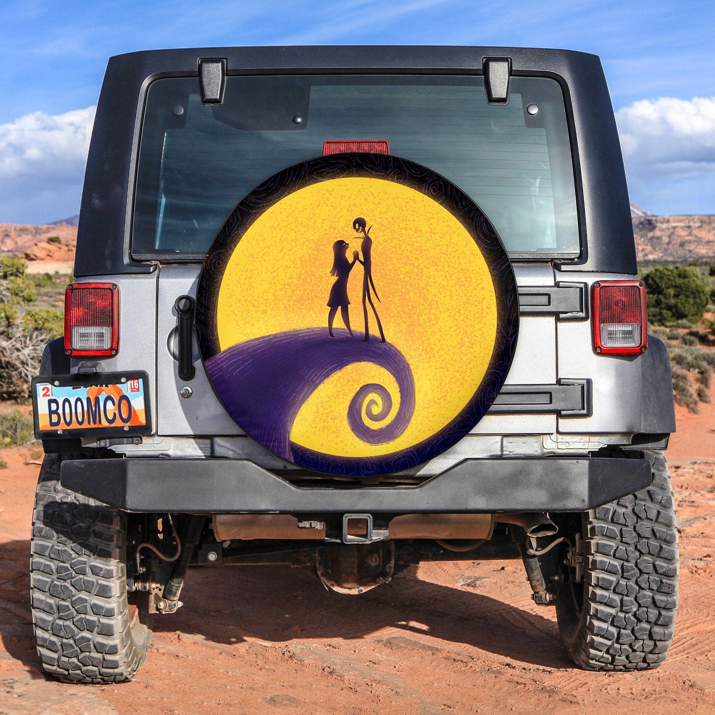 Nightmare Before Christmas Moon Jack And Sally Spare Tire Cover