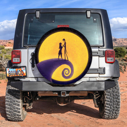 Nightmare Before Christmas Moon Jack And Sally Spare Tire Cover
