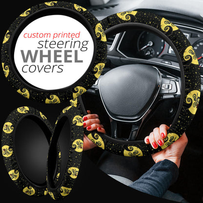 Nightmare Before Christmas Moon Sky Premium Custom Car Steering Wheel Cover