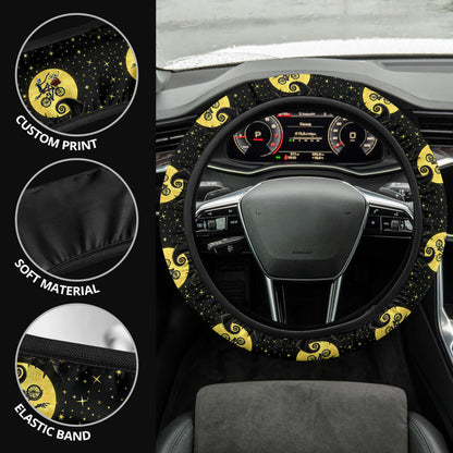 Nightmare Before Christmas Moon Sky Premium Custom Car Steering Wheel Cover
