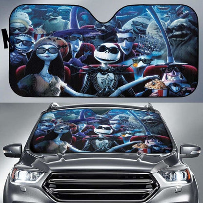 Nightmare Before Christmas Watching Car Auto Sun Shades Universal Fit 051312