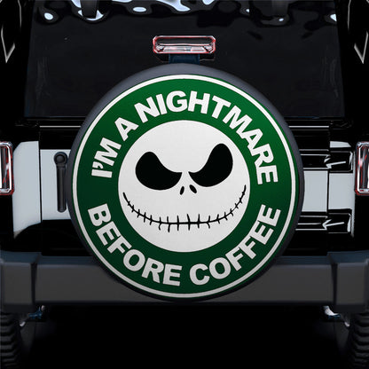 Nightmare Before Coffee Car Spare Tire Cover