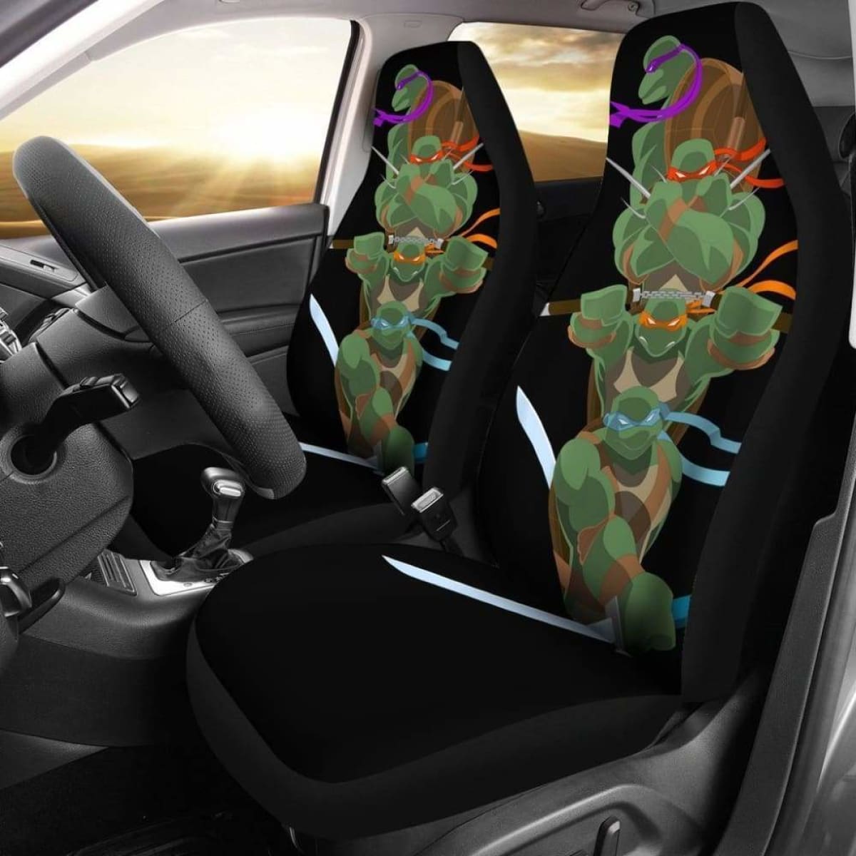 Ninja Turtle Cartoon Car Seat Covers Universal Fit 051012