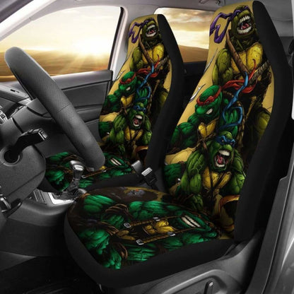 Ninja Turtles Cartoon Fighting Car Seat Covers Universal Fit 051012