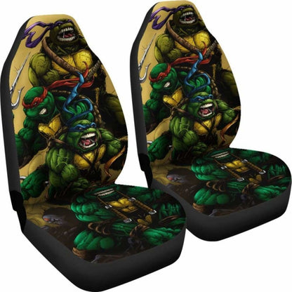 Ninja Turtles Cartoon Fighting Car Seat Covers Universal Fit 051012